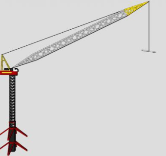 工业设备履带吊塔吊SU模型下载_sketchup草图大师SKP模型