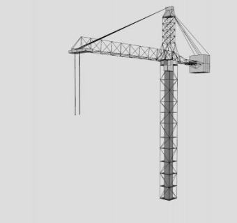 建筑塔式起重机设备SU模型下载_sketchup草图大师SKP模型