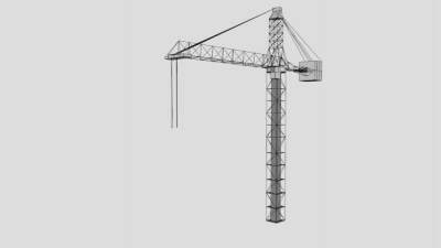 建筑塔式起重机设备SU模型下载_sketchup草图大师SKP模型