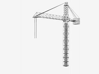 建筑塔式起重机设备SU模型下载_sketchup草图大师SKP模型