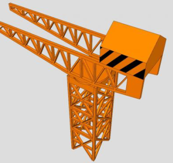 塔式塔吊起重机SU模型下载_sketchup草图大师SKP模型
