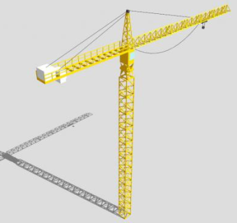 工业动态塔式起重机SU模型下载_sketchup草图大师SKP模型