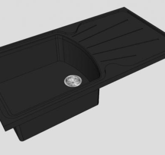 沥水板单水槽SU模型下载_sketchup草图大师SKP模型