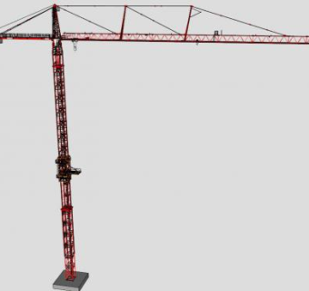 混凝土底座塔吊设备SU模型下载_sketchup草图大师SKP模型