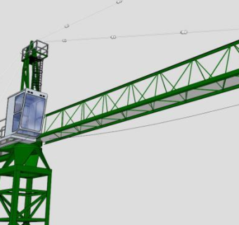 塔吊米塔设备SU模型下载_sketchup草图大师SKP模型