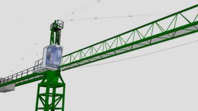 塔吊米塔设备SU模型下载_sketchup草图大师SKP模型
