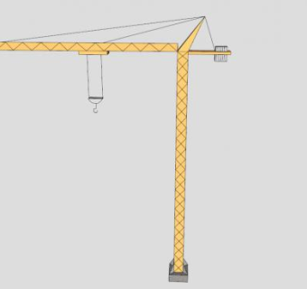 建筑起重机设备SU模型下载_sketchup草图大师SKP模型