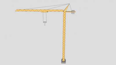 建筑起重机设备SU模型下载_sketchup草图大师SKP模型