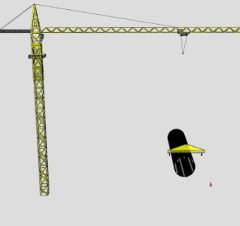 塔式立柱起重机SU模型下载_sketchup草图大师SKP模型