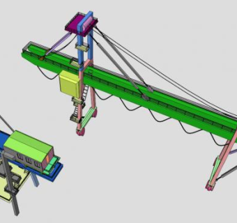 塔吊设备起重机SU模型下载_sketchup草图大师SKP模型