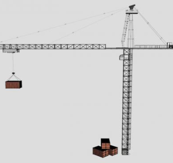 建筑起重机SU模型下载_sketchup草图大师SKP模型