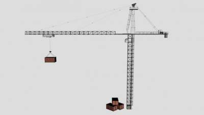 建筑起重机SU模型下载_sketchup草图大师SKP模型