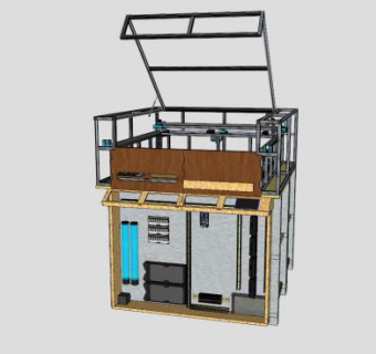 工业激光切割机SU模型下载_sketchup草图大师SKP模型