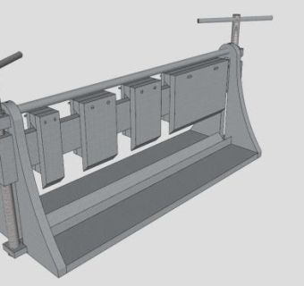 折叠式折页切割机SU模型下载_sketchup草图大师SKP模型