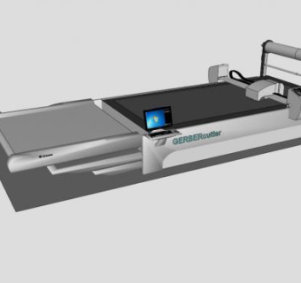 呈束状机器切割机SU模型下载_sketchup草图大师SKP模型