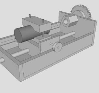 机器螺母切割机SU模型下载_sketchup草图大师SKP模型