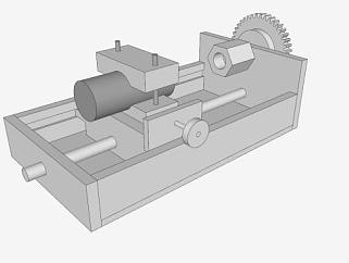 机器螺母切割机SU模型下载_sketchup草图大师SKP模型