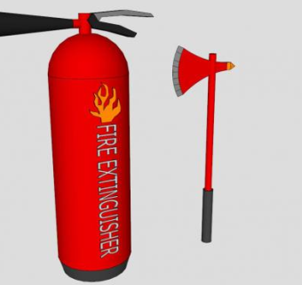 消防设备SU模型下载_sketchup草图大师SKP模型