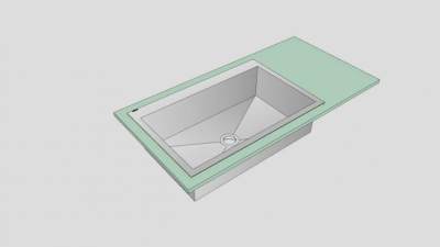 水槽和置物架SU模型下载_sketchup草图大师SKP模型