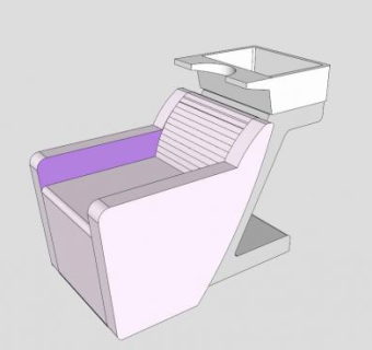 洗发水洗发椅SU模型下载_sketchup草图大师SKP模型