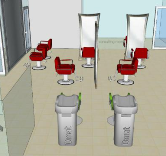 美容院沙龙设备SU模型下载_sketchup草图大师SKP模型