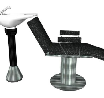 沙龙洗发椅SU模型下载_sketchup草图大师SKP模型