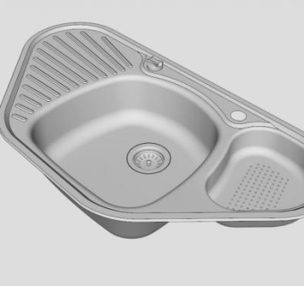 厨房水槽置物架SU模型下载_sketchup草图大师SKP模型