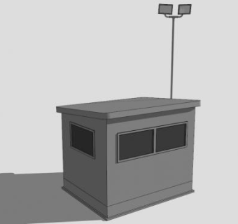 防卫站警卫站SU模型下载_sketchup草图大师SKP模型