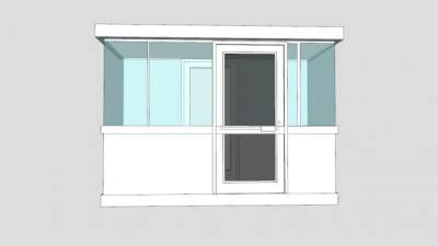 保安亭门禁设备SU模型下载_sketchup草图大师SKP模型