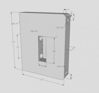 铝玻璃门禁阅读器SU模型下载_sketchup草图大师SKP模型