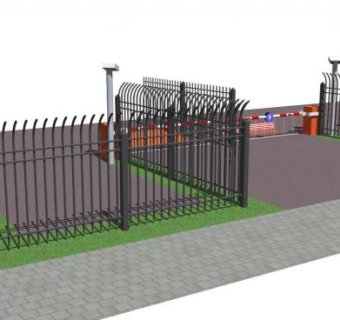 安全入口设备SU模型下载_sketchup草图大师SKP模型