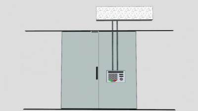 玻璃门门禁设备SU模型下载_sketchup草图大师SKP模型