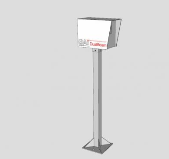 双梁条码阅读器与安装柱SU模型下载_sketchup草图大师SKP模型