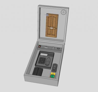 访问控制箱SU模型下载_sketchup草图大师SKP模型