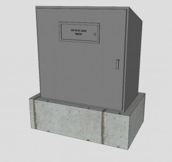 交通灯控制箱SU模型下载_sketchup草图大师SKP模型