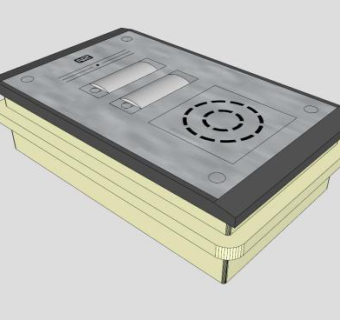 门禁设备单对讲门SU模型下载_sketchup草图大师SKP模型