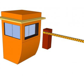 车禁停车设备SU模型下载_sketchup草图大师SKP模型