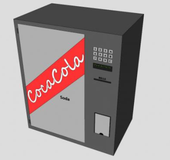 商用自动贩卖机SU模型下载_sketchup草图大师SKP模型