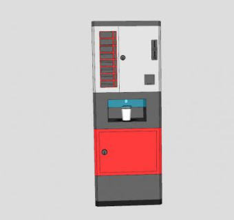 立柱自动售货机SU模型下载_sketchup草图大师SKP模型