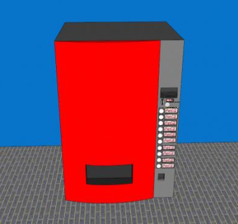 可乐饮料售货机SU模型下载_sketchup草图大师SKP模型