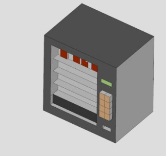 手推自动售货机SU模型下载_sketchup草图大师SKP模型