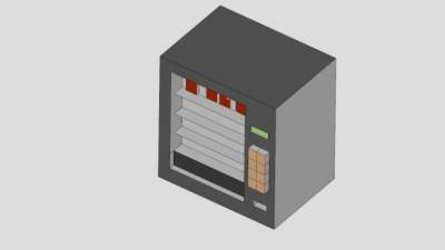 手推自动售货机SU模型下载_sketchup草图大师SKP模型