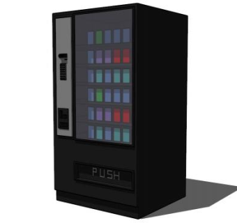 货架自动售货机SU模型下载_sketchup草图大师SKP模型