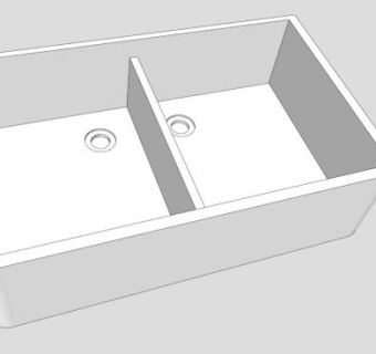 厨房洗涤双槽SU模型下载_sketchup草图大师SKP模型