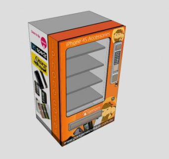 玩具售货机SU模型下载_sketchup草图大师SKP模型