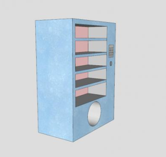 自动出货售货机SU模型下载_sketchup草图大师SKP模型