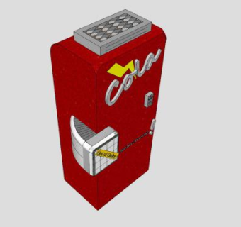 弹簧出货型售货机SU模型下载_sketchup草图大师SKP模型