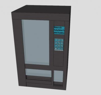 饮料自动售货机SU模型下载_sketchup草图大师SKP模型