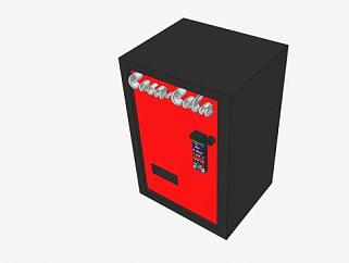 可乐饮料自动售货机SU模型下载_sketchup草图大师SKP模型