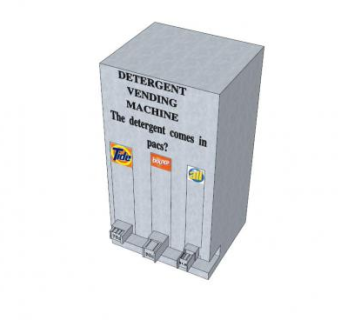 洗涤剂自动售货机SU模型下载_sketchup草图大师SKP模型